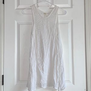 White swim suit cover